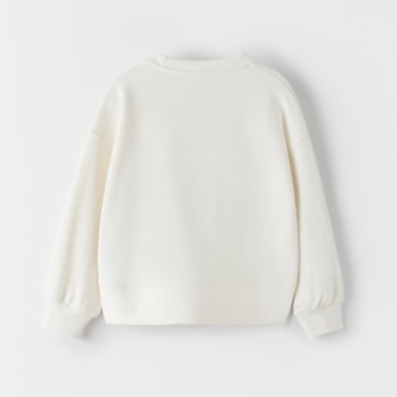 NWT Zara 8Y ecru sweatshirt - Picture 2 of 3
